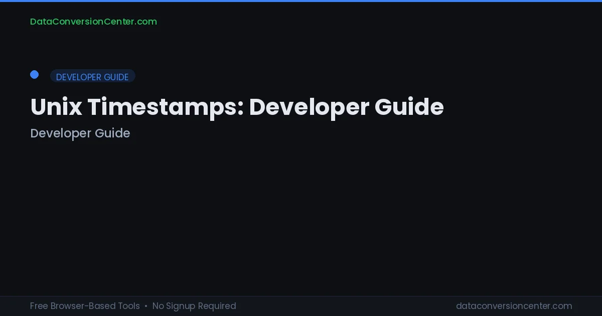 Unix Timestamps: Developer Guide (2026)