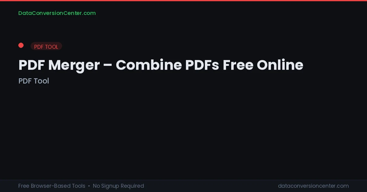PDF Merger Online – Combine PDFs Free (No Upload Required)